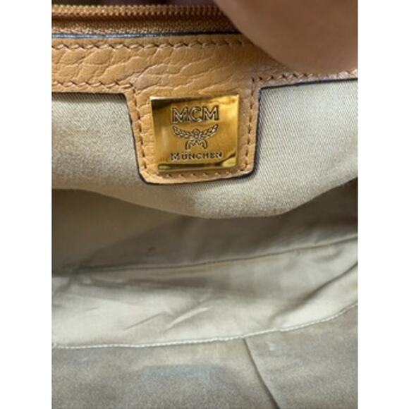 MCM Visetos Tote*Signature Cognac Design*Dual handle cross-body!*COMMUTER - Picture 12 of 14